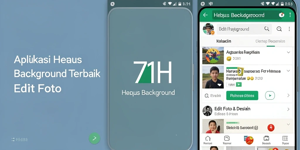 Antarmuka aplikasi 71H yang menampilkan fitur Hapus Background.