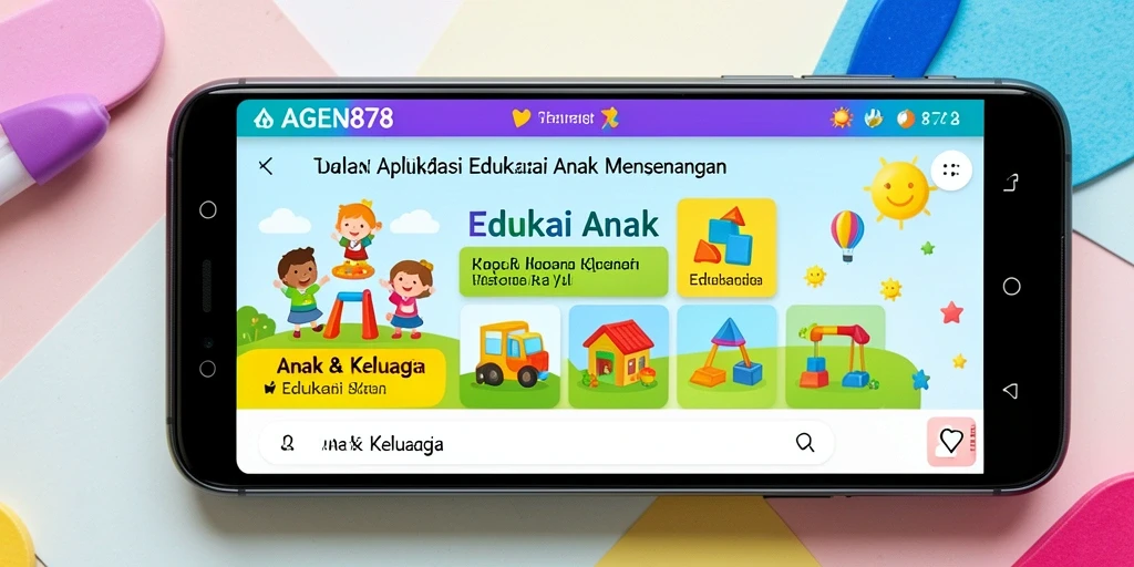 Antarmuka aplikasi AGEN878 yang menarik dan edukatif untuk anak.