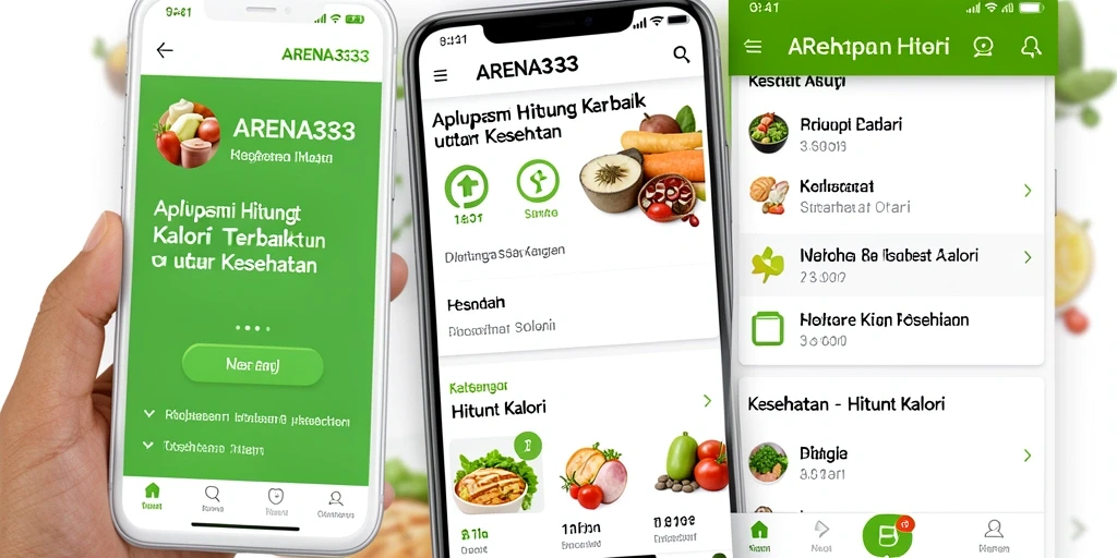 Tampilan antarmuka ARENA333 yang intuitif untuk menghitung kalori.