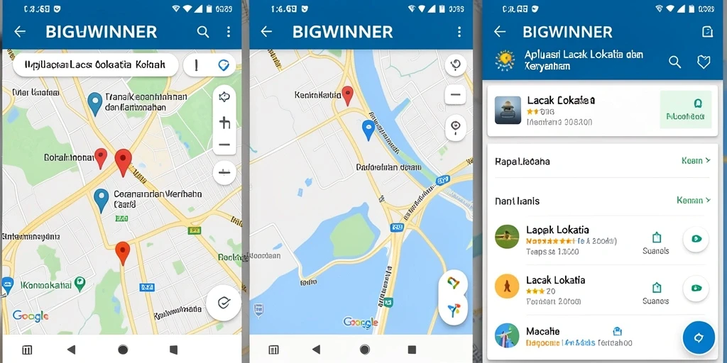Tampilan antarmuka pengguna BIGWINNER yang interaktif dan informatif.