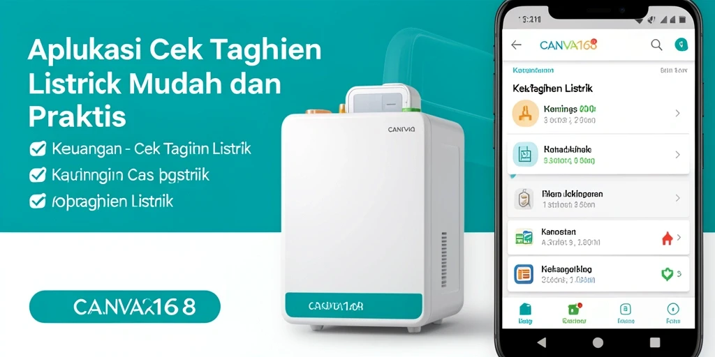 Tampilan antarmuka CANVA168 yang ramah pengguna untuk cek tagihan listrik.