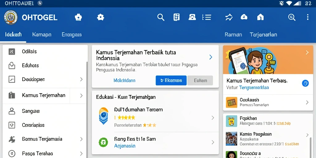 Antarmuka OHTOGEL yang intuitif dan fungsional untuk terjemahan bahasa.