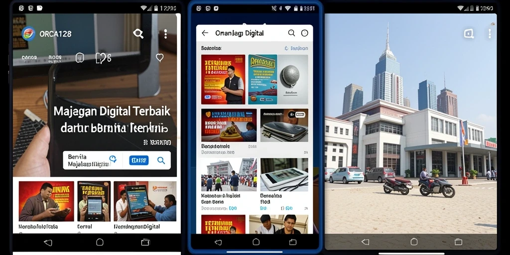 Antarmuka menarik dari aplikasi Majalah Digital ORCA128.