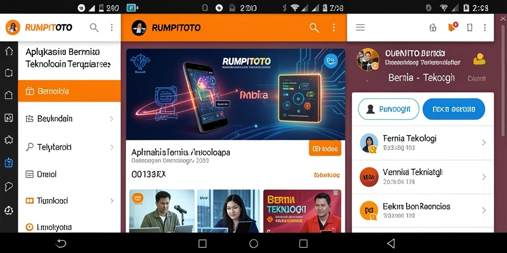 Tampilan antarmuka modern dan fungsi berita terkini dari RUMPITOTO.