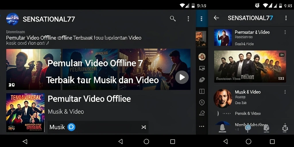 Antarmuka Pemutar Video Offline SENSATIONAL77 yang mudah digunakan.