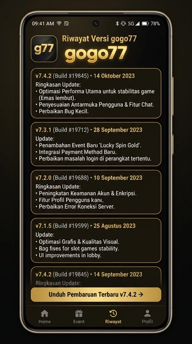 Riwayat Versi gogo77 untuk Pengguna Android Indonesia